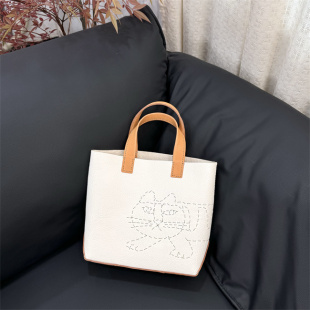 直播同价 植鞣头层牛皮百搭时尚 猫咪托特 gent全手缝包包