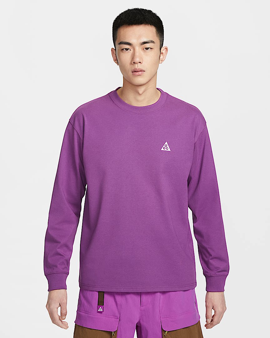 Nike/耐克男子简约ACG户外百搭宽松舒适休闲圆领长袖T恤FQ3739