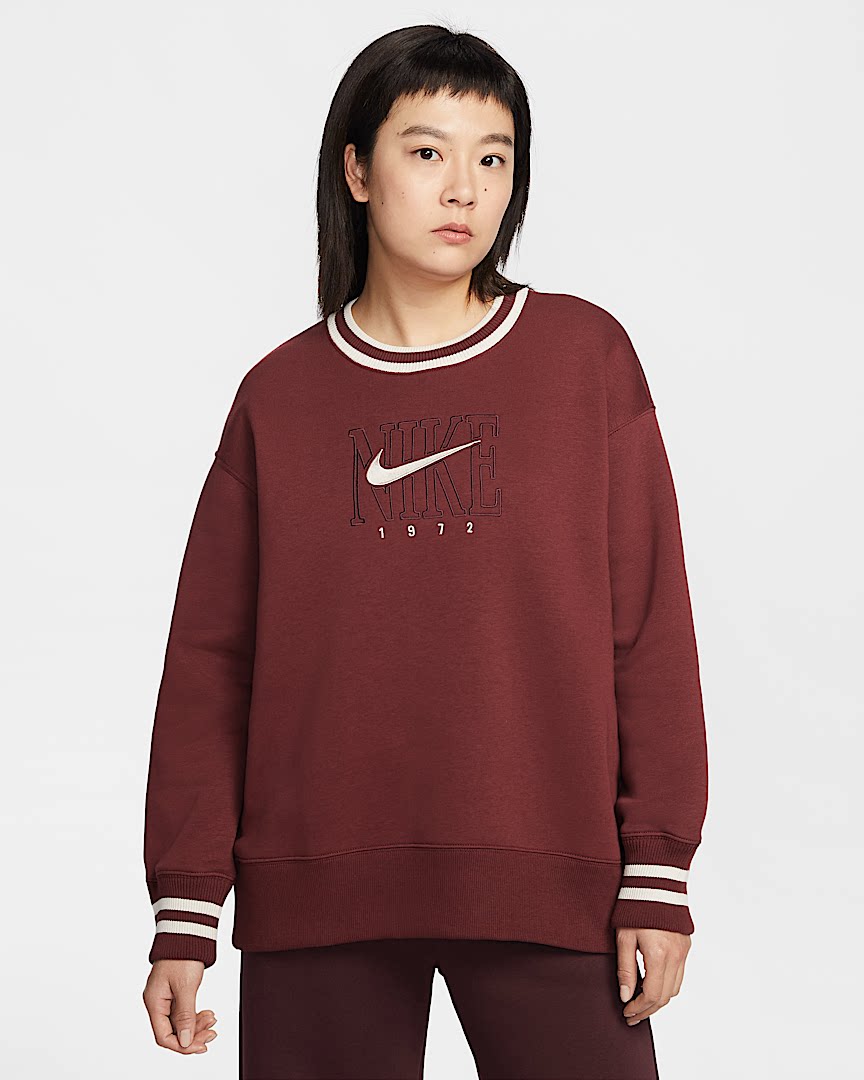 NIKE耐克女子AS W NSW PHNX F运动休闲套头加绒保暖卫衣HJ0950
