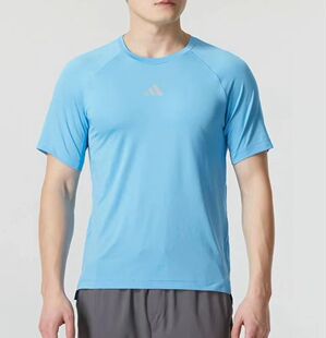 Adidas/阿迪达斯速干透气运动健身跑步运动短袖圆领T恤IS1295