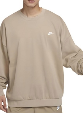 Nike/耐克男女春秋运动休闲针织透气刺绣小logo套头衫卫衣HJ1820