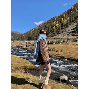 UGG桑坡雪地靴女厚底2026新款冬季加绒羊皮毛一体周冬雨同款户外