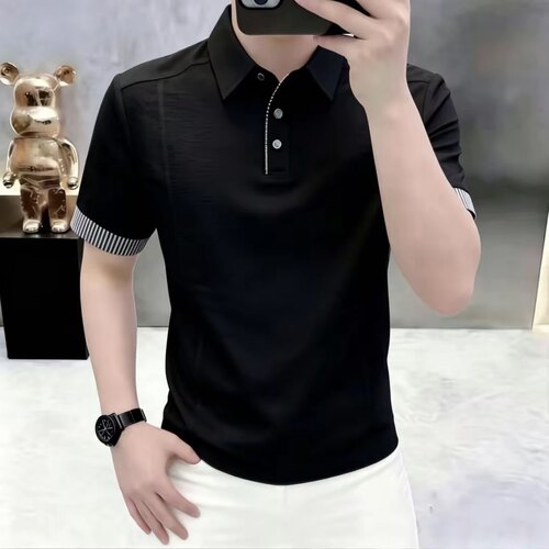 夏季轻奢男士翻领短袖POLO衫