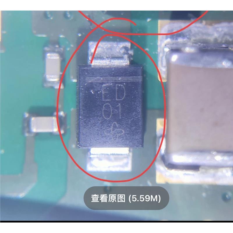 原装进口3A200V超快速DO214AB丝印ED  二极管