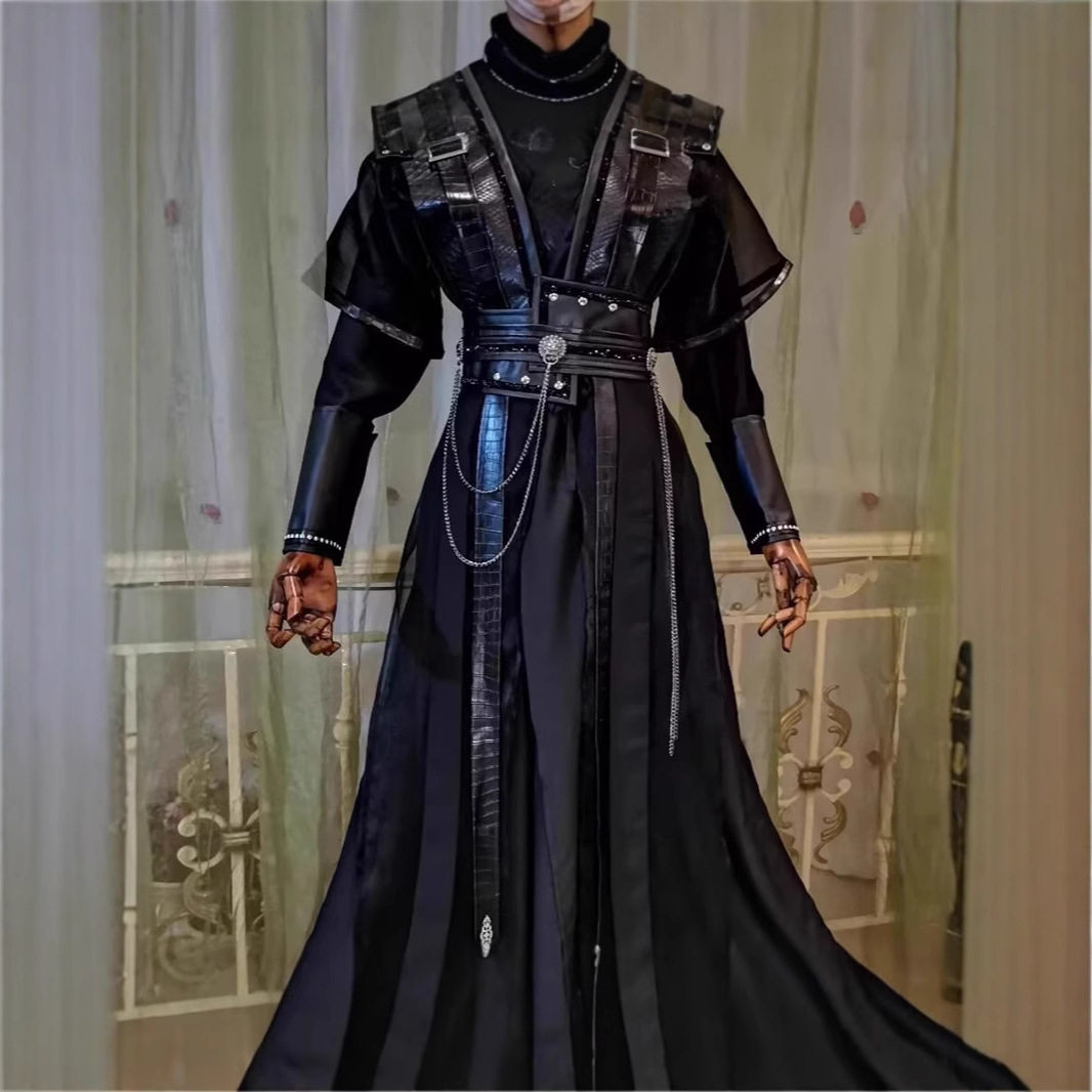 墨燃cos服古装黑色周晖萧策安长庚顾昀黑水贺玄cosplay套装男女