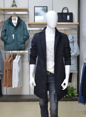 Q8DYR5031Y品牌专柜正品男士秋冬商务休闲风衣羊绒呢子大衣外套