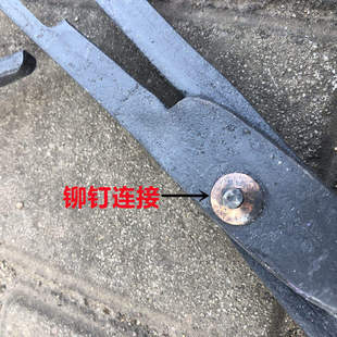 新款锻打火钳夹加厚垃圾钳拾物器铁钳烧烤炭钳煤饼夹钳加厚耐用垃