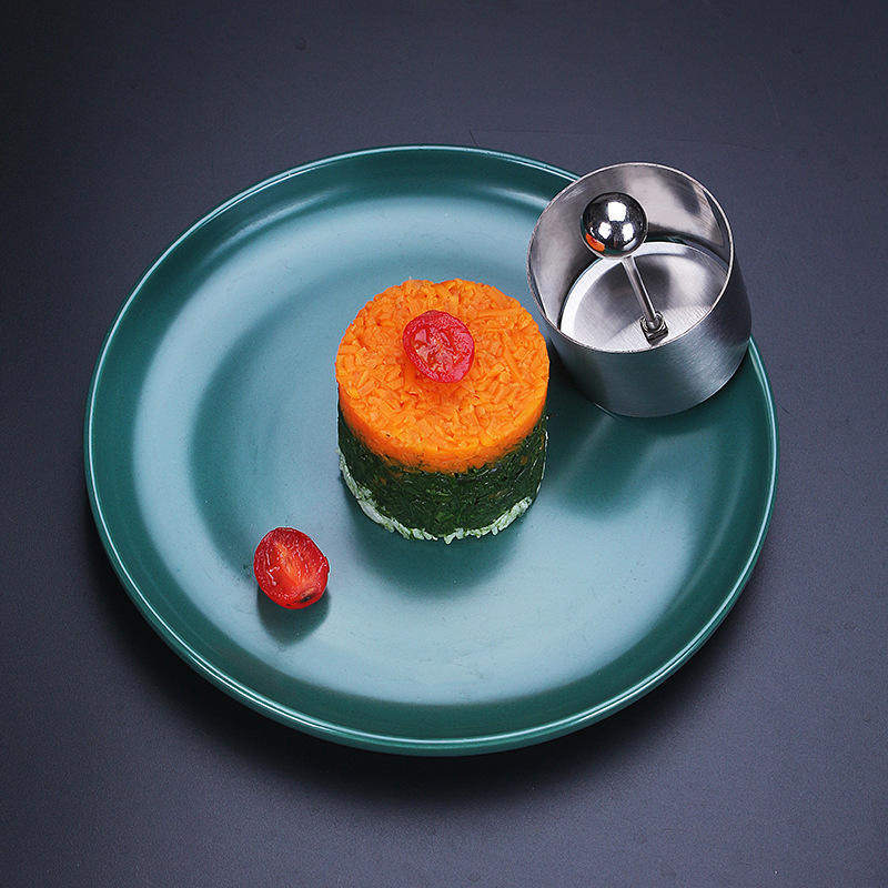 新款凉菜模具不锈钢圆形菜品三件套厨用工具酒店厨房创意菜摆盘饰