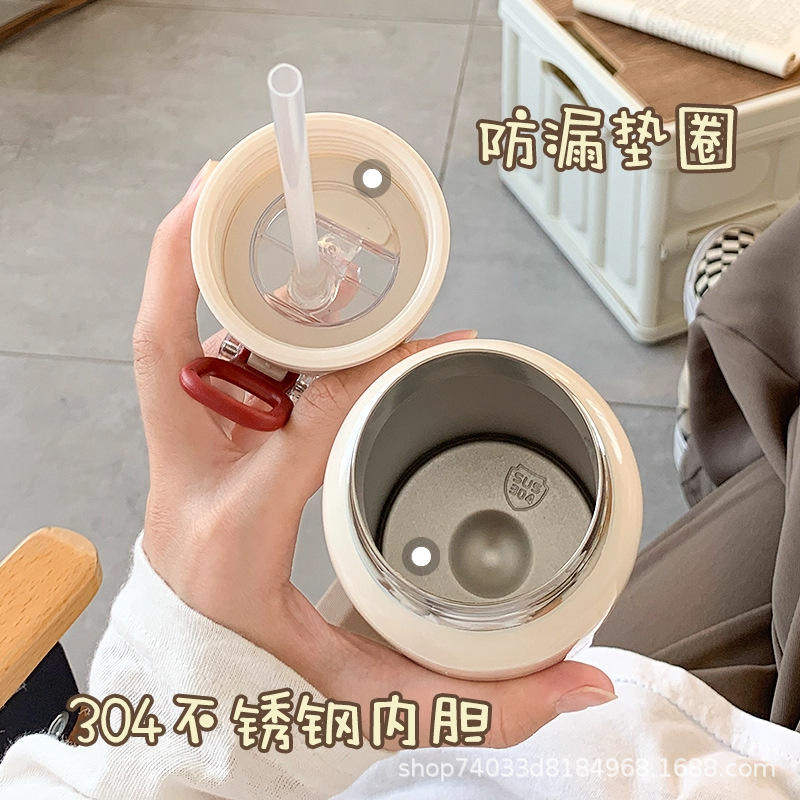 新款保温杯女吸管杯子高颜值不锈钢孕妇产妇学生礼品儿童水杯定制