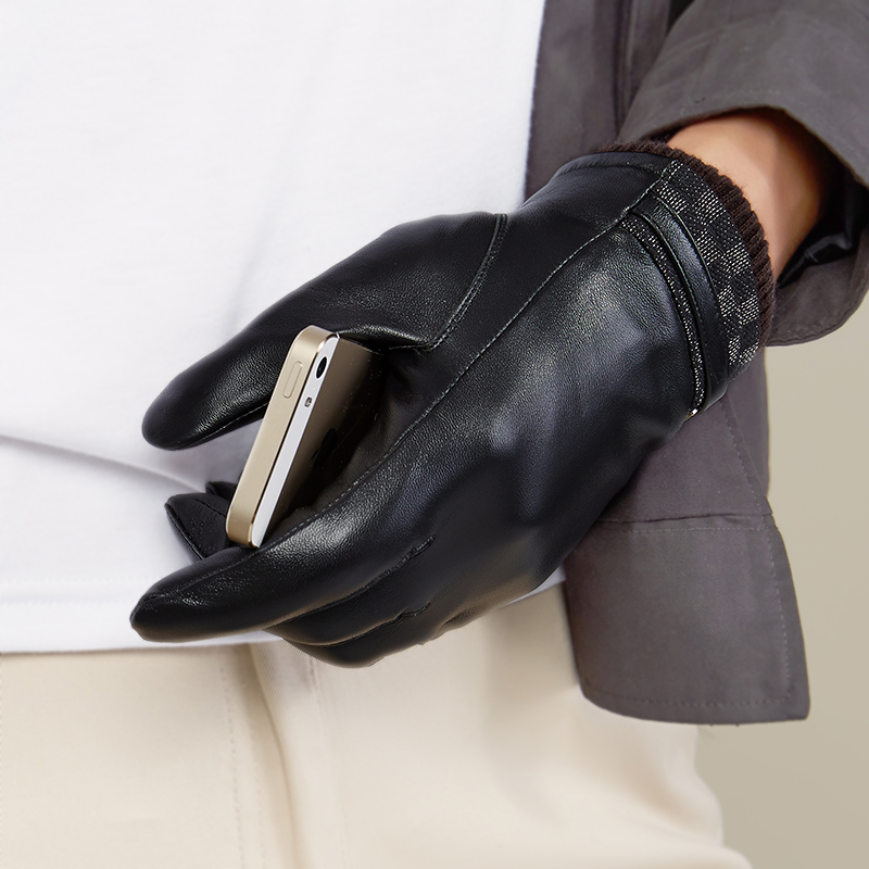 Gants pour homme      en peau de mouton - Ref 2782424 Image 4