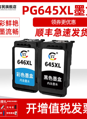 PG645XL墨盒 适用佳能canonMG2560 2460 2965 2960 MG3060 MX496 TS3160 TS3165打印机墨盒 CL646XL彩色墨盒