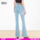 型 浅蓝喇叭裤 春季 女高腰提臀修身 子 显瘦微喇牛仔裤 SJOG提臀版