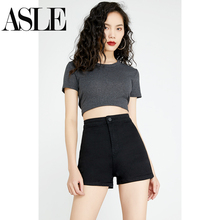 黑色牛仔短裤女紧身超高腰2025春夏新款韩版百搭a字弹力修身热裤