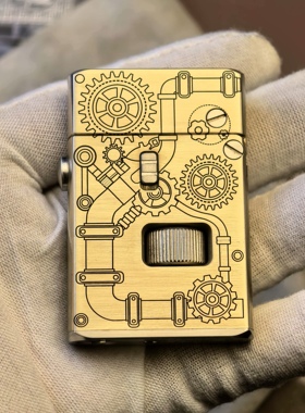 凌穹-暗夜爵士煤油打火机一键弹射翻盖半自动点火个性收藏送礼