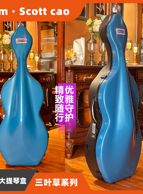 法国bam简约便捷坚固大提琴琴盒 双肩背防潮耐用大提盒