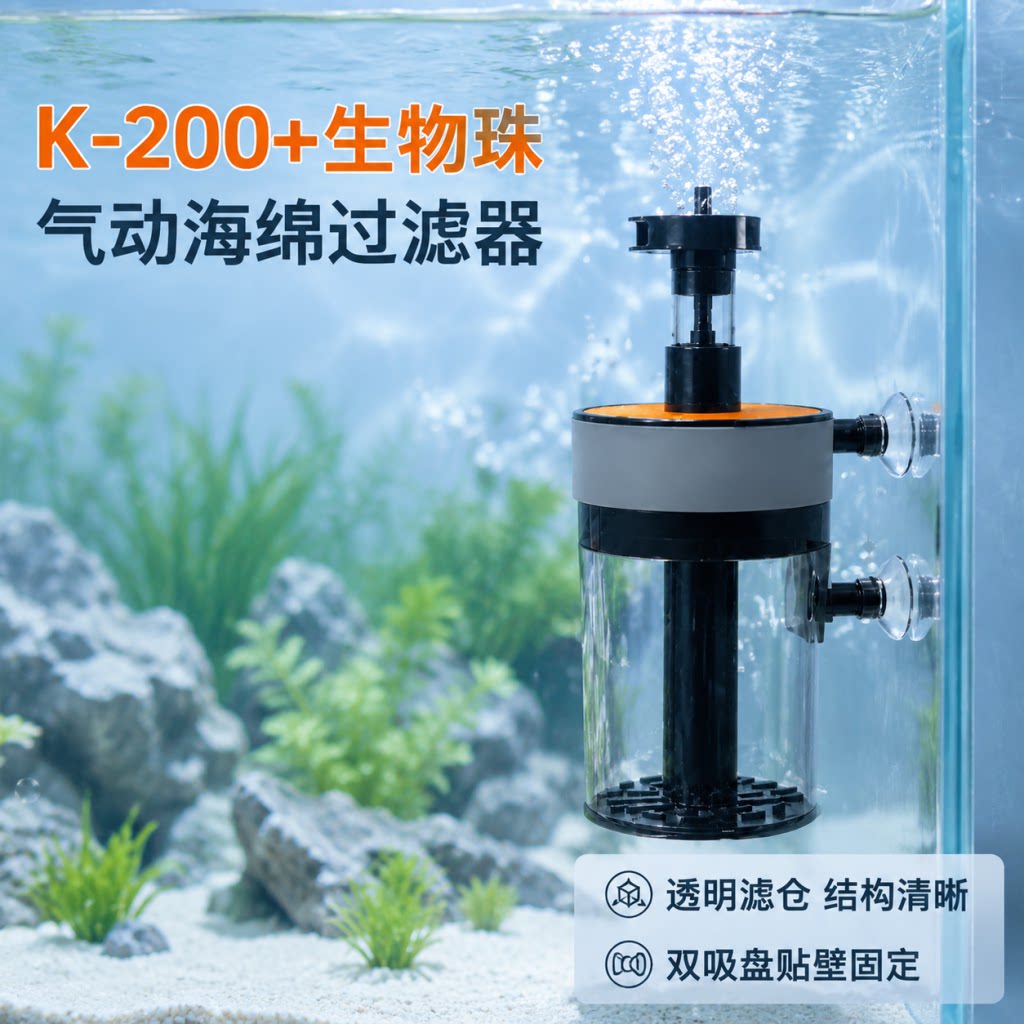 仟锐气动海绵培菌净水增氧滤器