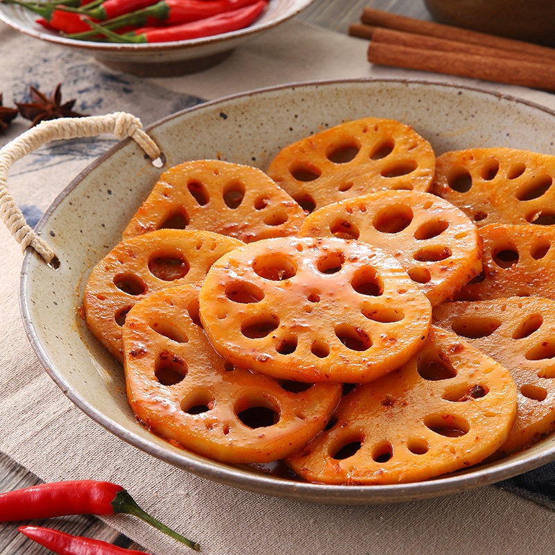 马马妈香辣莲藕118g  凉拌菜拌饭脆藕片休闲解馋网红小零食