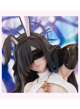 现货哔哩哔哩BearPanda兔子窝系列黑修女追视眼温感漆手办