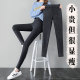 子 加绒黑灰色弹力小脚裤 高腰软牛仔裤 女小个子八分秋冬显瘦铅笔裤