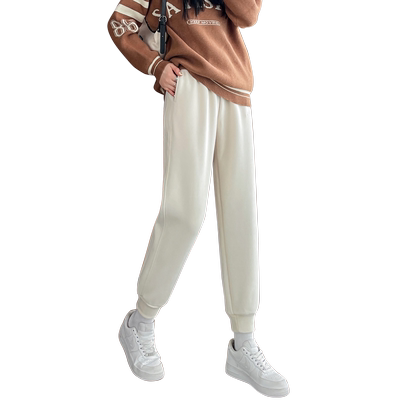 高腰休闲运动小个子加绒防风裤女