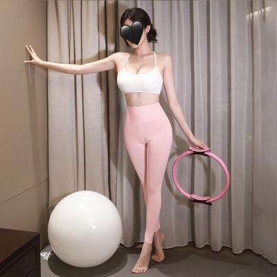 霏慕瑜伽服套装女夏天健身服紧身情侣趣味高级感上衣运动内衣6905
