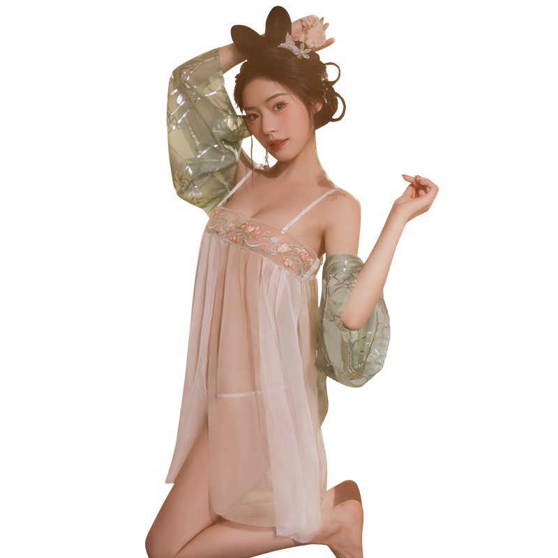 霏慕性感房事高级感古风汉服诱惑老公睡衣大尺度床上旗袍肚兜制服