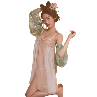 霏慕性感房事高级感古风汉服诱惑老公睡衣大尺度床上旗袍肚兜制服