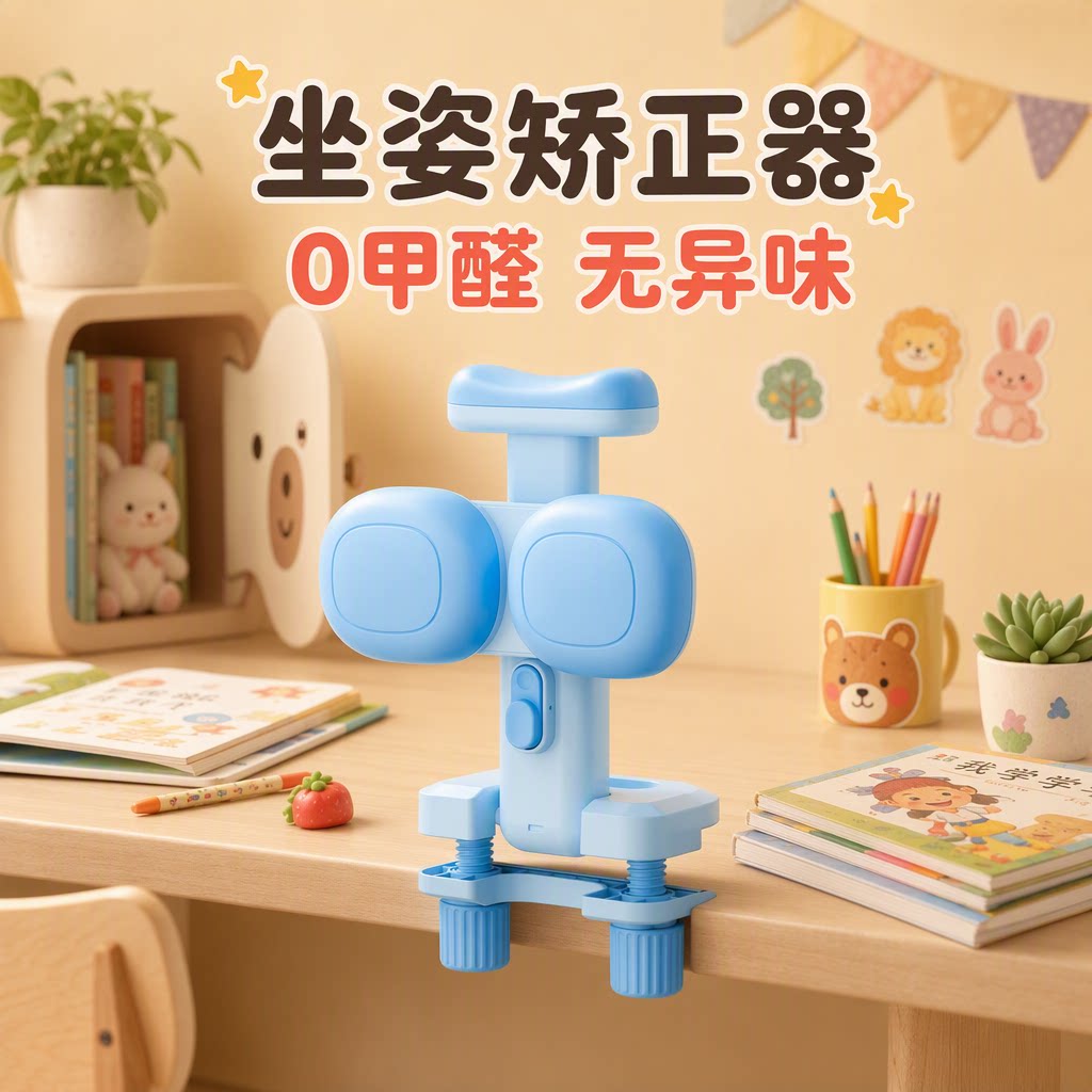 小学生坐姿矫正器儿童可托下巴写字姿势正姿纠正防低头视力保护器写作业书写矫正弯腰驼背护眼学习桌书桌支架