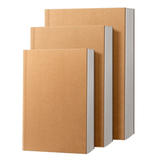 复古牛皮笔记本厚本子a4大学生用简约超厚加厚空白本内页横线本b5方格牛皮纸记录记事本日记本a5草稿本拍纸本