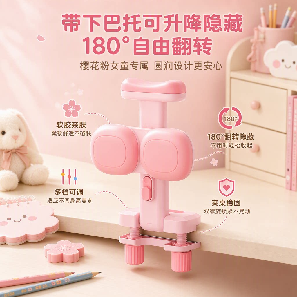 小学生坐姿矫正器儿童可托下巴写字姿势正姿纠正防低头视力保护器写作业书写矫正弯腰驼背护眼学习桌书桌支架