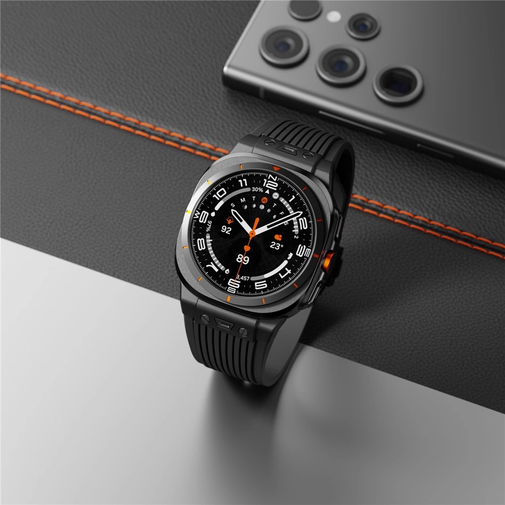 适用三星手表表带高拉力硅胶Samsung Galaxy Watch Ultra折叠watch7ultra表带47mm智能原装WatchUltra手表带