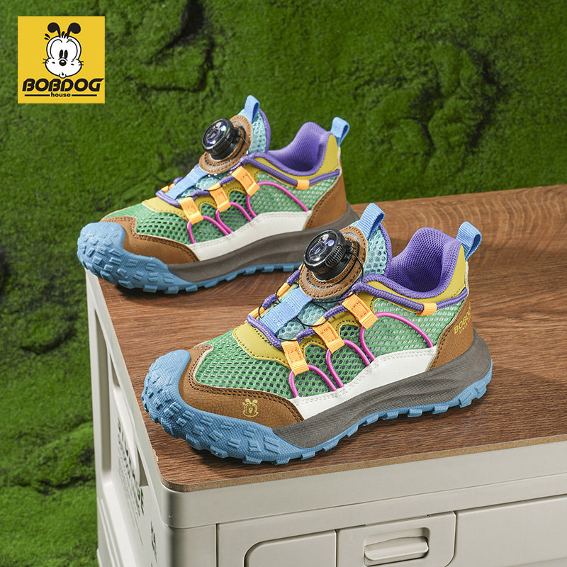 巴布豆男童运动鞋2026夏季新款透气耐磨防滑户外登山徒步鞋潮流鞋