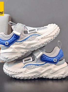 巴布豆男童凉鞋2026夏季新款中大童包头运动镂空框子鞋儿童鞋子男