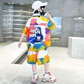 2026新款 套装 夏款 大童休闲衬衫 男孩多巴胺穿搭 儿童装 夏季 男童夏装