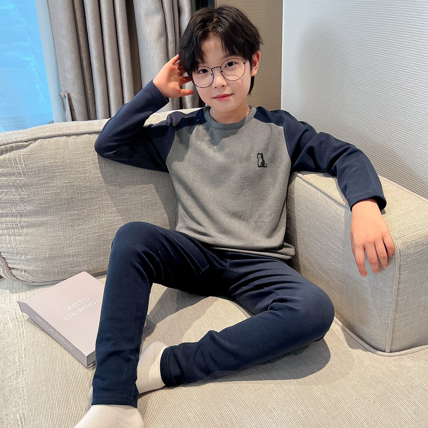 男童秋冬家居服套装2025新款