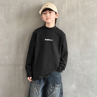 男童秋冬加绒打底衫2025新款