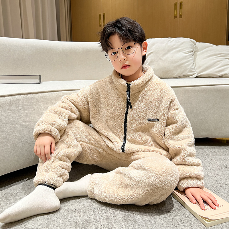 男童秋冬家居服套装2025新款