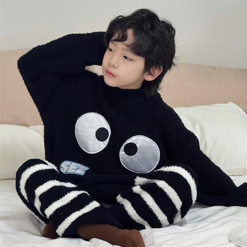 男童秋冬家居服套装2025新款