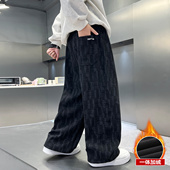 男童裤 中大童冬装 子秋冬款 童装 2026新款 男孩加绒休闲裤 青少年冬季