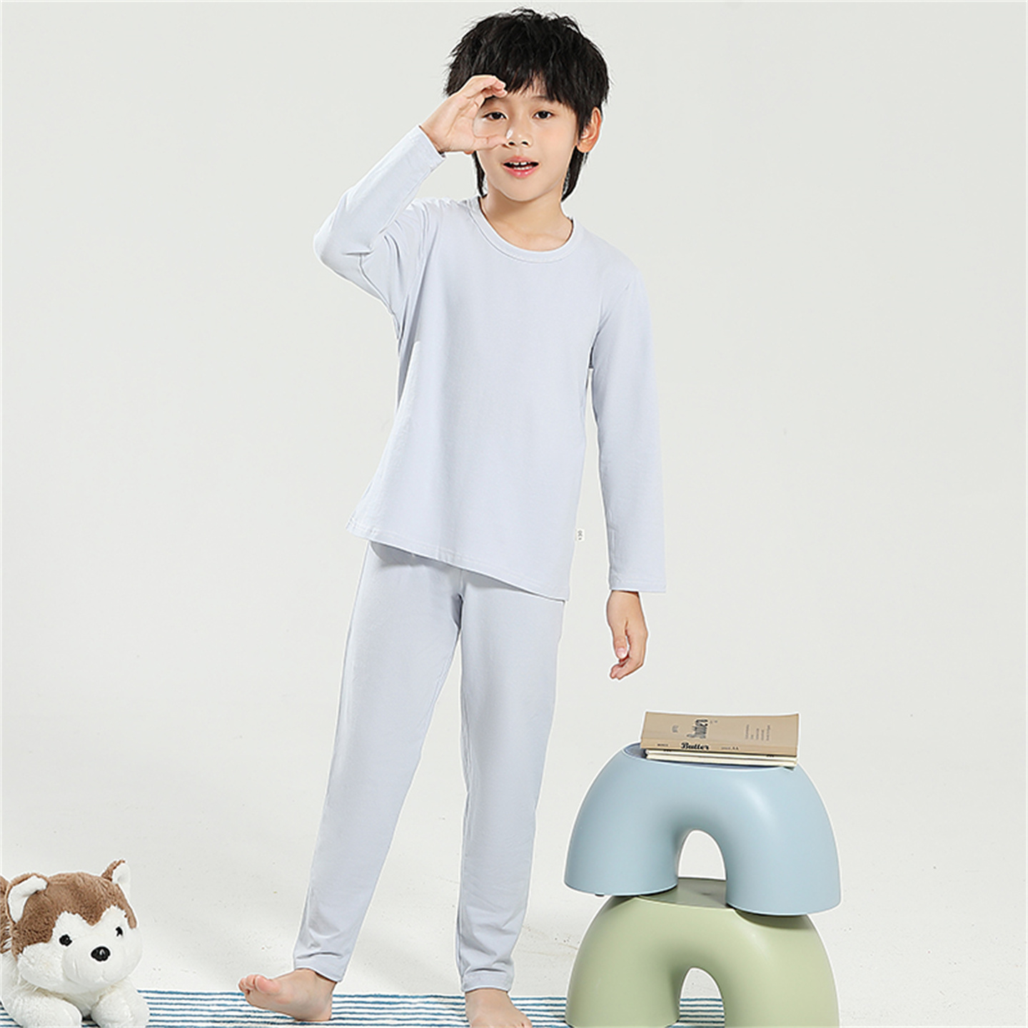 男童秋冬家居服套装2025新款