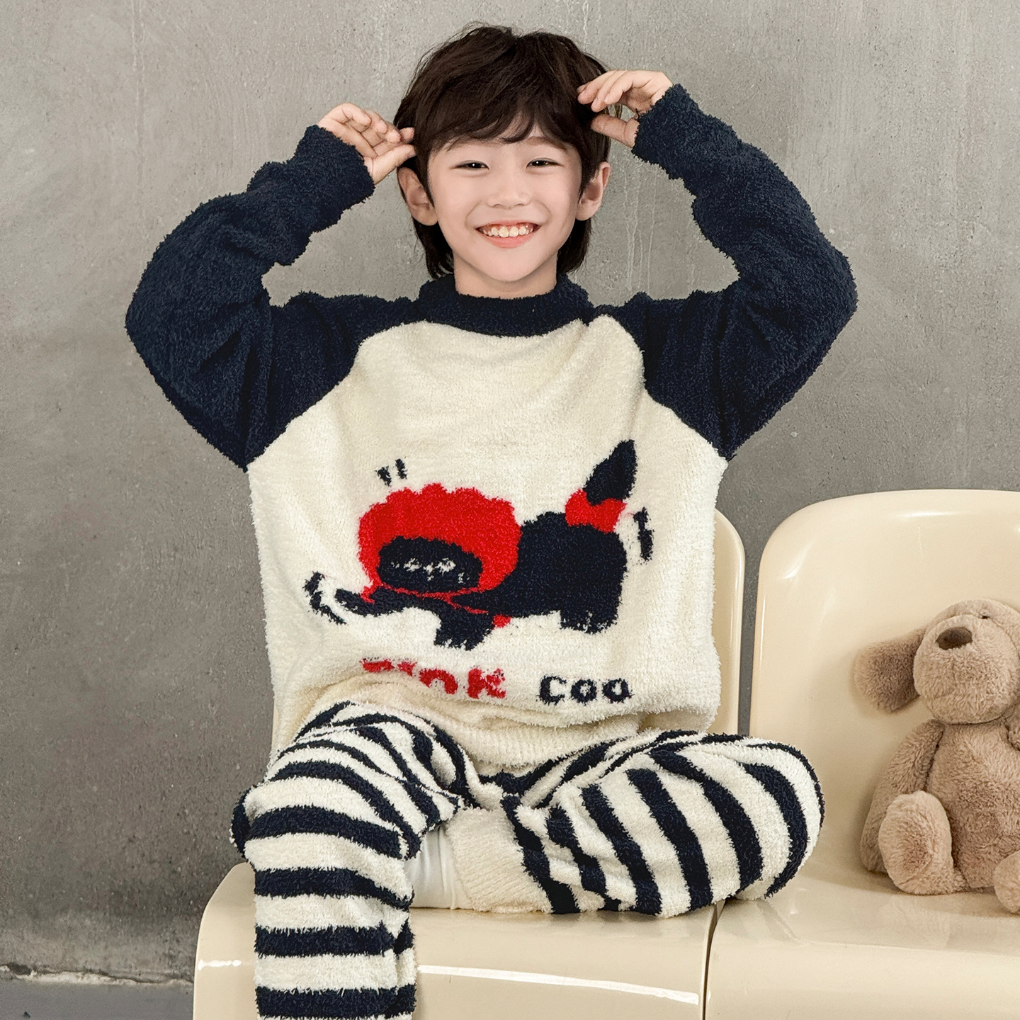 男童秋冬家居服套装2025新款