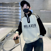 男童卫衣春秋款 中大童春装 2026新款 男孩上衣春季 酷帅潮 长袖 儿童装