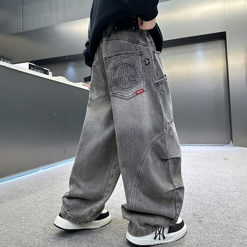 儿童装男童春装裤子2026新款春季中大童春秋款休闲牛仔裤男孩长裤,童装/婴儿装/亲子装,裤子,淘宝优惠券,粉丝福利购,淘宝优惠卷