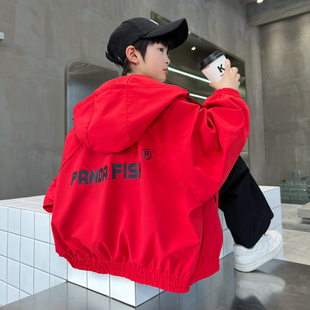 儿童装男童外套春秋款2026新款春季中大童男孩休闲衣服春装酷帅潮