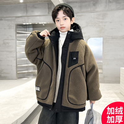 男童秋冬加绒毛毛衣2025新款