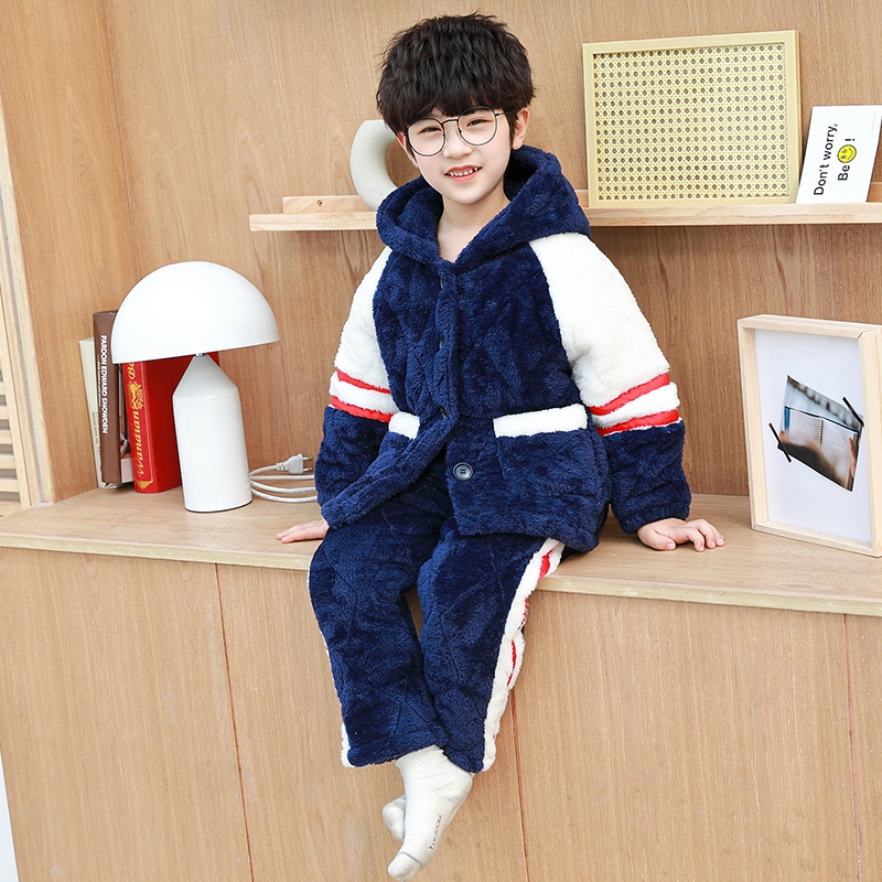 男童秋冬家居服套装2025新款