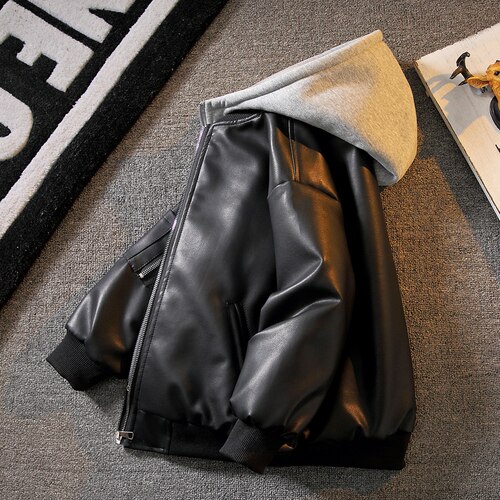 男童皮衣外套2025秋冬新款