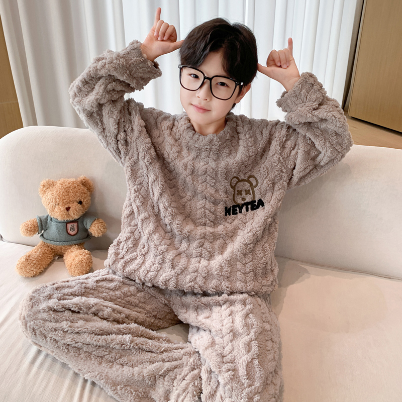 男童秋冬家居服套装2025新款