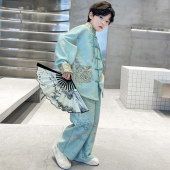 2026新款 秋装 春秋款 古风大童唐装 国风 儿童装 男孩中式 男童汉服套装