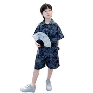 儿童装男童汉服夏装套装2026新款中国风男孩中大童唐装短袖夏季潮